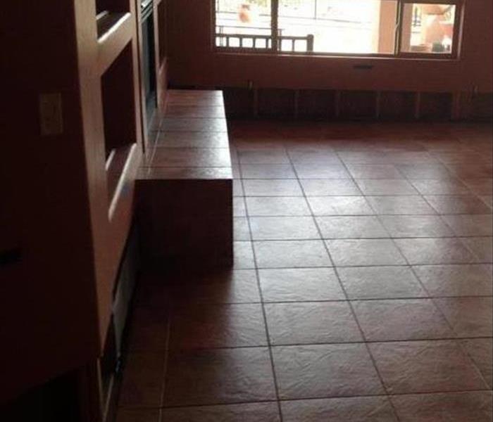 dry tiled floor, not furniture, empty room