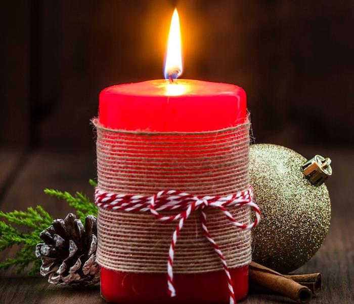 Red Holiday Candle
