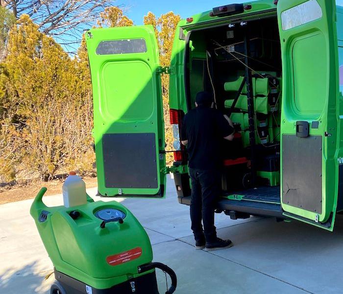 SERVPRO vehicle with Equipment