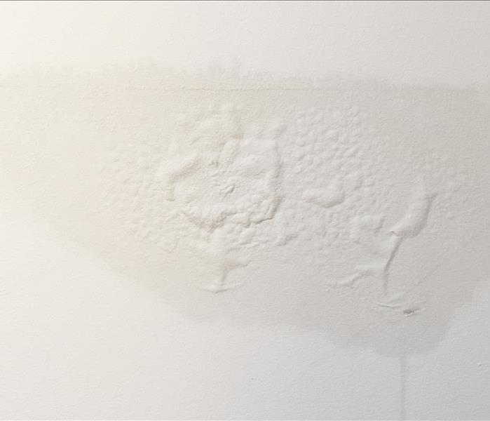 Water spot on a white wall. 